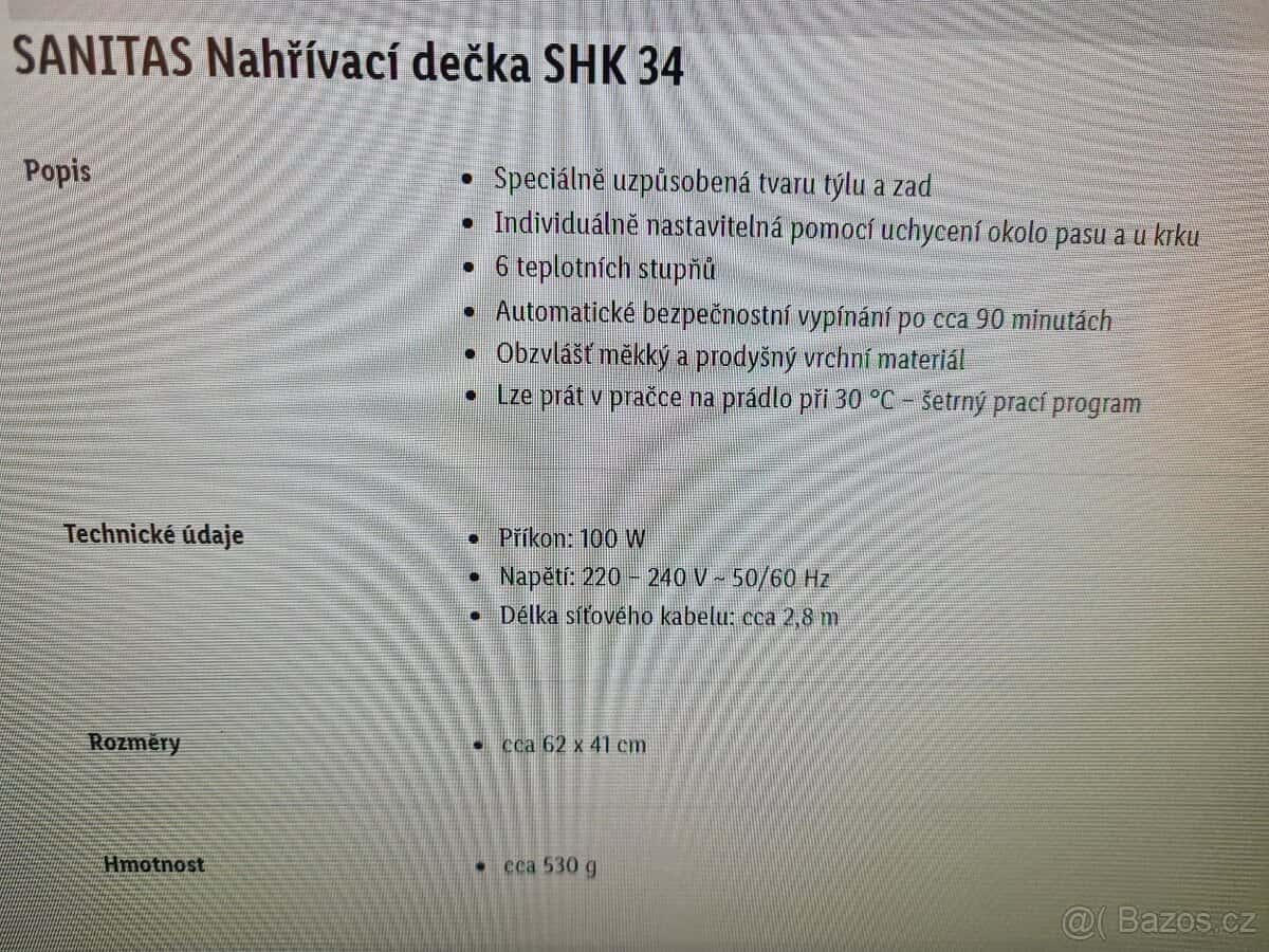 Nahřívací dečka 6