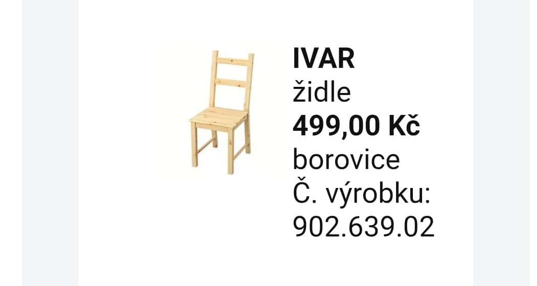 Židle ikea 1