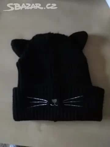 dětská čepička kočička 1