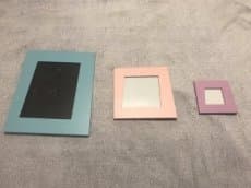 Prodám moderní sadu dřevěných rámečků