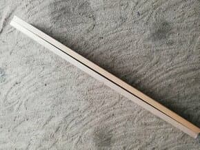 Dveřní prahy, tvrdé dřevo, 2 kusy, rozměry v mm,