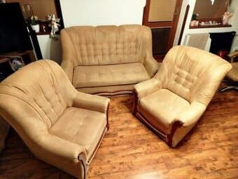 Sedací souprava, sedačka/gauč a dvě křesla