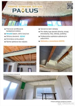 Pěnová foukaná izolace Supafil a Purking & Anhydritový potěr