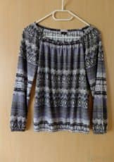 Šedé vzorované tričko vel. M