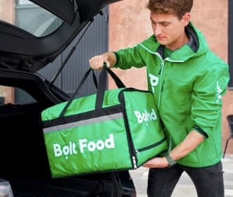 Kurýr BOLT FOOD ve městě LIBEREC/JABLONEC