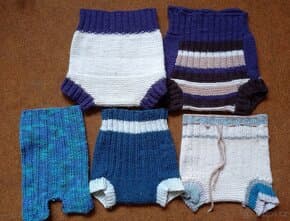 Prodám vlněné svrchní kalhotky domácí výroby 5x