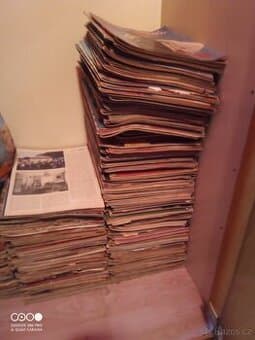 Žena a móda - kopec časopisů včetně stihů..