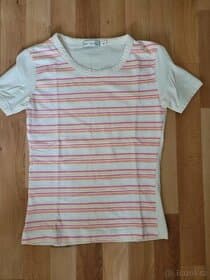 Tričko,béžovo proužkované,vel.cca 146/152