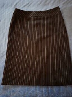 Černá sukně s bílými proužky,  zn. Florence + Fred