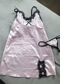 Košilka sexy růžová  s tangy