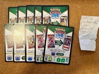 Pokémon TCG online LIVE code boosters JTG, PRE, WHT,...