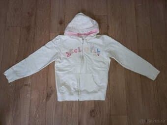 Bílá mikina s kapucí