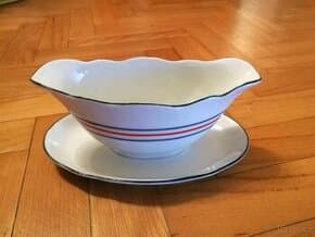 Starožitný porcelánový omáčník