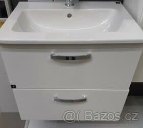 Koupelnová skříňka s umyvadlem 50 cm lesk