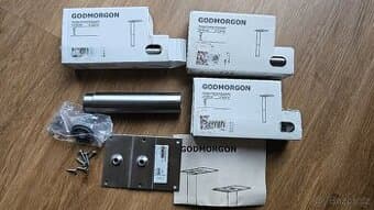 4ks Ikea Godmorgon nohy pod nábytek chrom - rozbalené