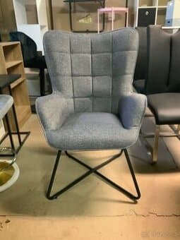 Křeslo s kovovým rámem Čalouněné  Moderní Pohodlné do 150 kg