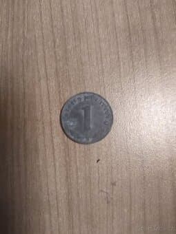 Stará mince 1942 1reichs pfennig