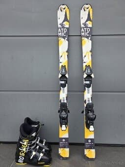 Lyže ATOMIC VANTAGE, 130 cm + lyžáky ROSSIGNOL