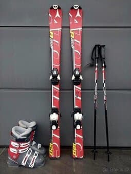 Lyže ATOMIC RACE, 120 cm + hůlky + boty
