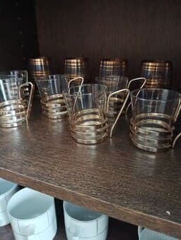 Retro skleněná souprava