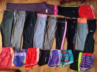 sportovní legíny, kraťasy Nike, adidas, under armour, Puma