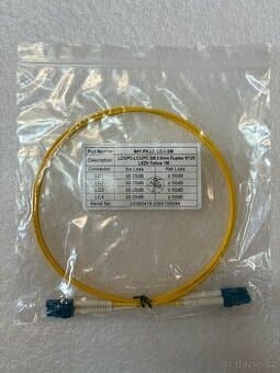 Optický propojovací kabel LC/PC-LC/PC duplex SM 9/125um 1m
