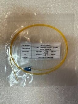 Optický Pigtail LC/PC, 9um SM, vlákno G657A1, délka 1m