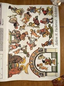 Starožitný papírový betlém M. Fischerové- Kvěchové