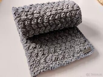 Deka pro miminko tm.šedá jemná a teplá 78x61cm