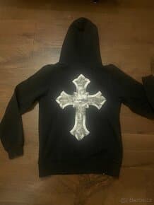 Bavlněná černá mikina s kapucí (S)