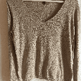 Béžový svetr s kamínky, vel. M, zn. Mango