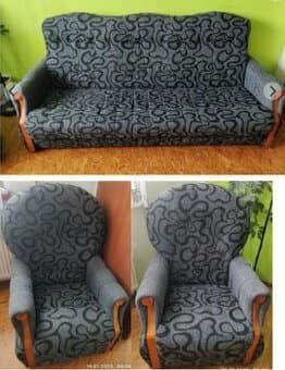 Pohovka rozkládací 5000kč + 2 křesla (možno i samostatně)