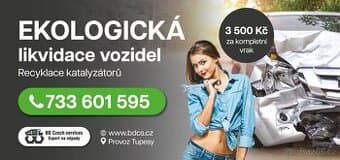 Ekologická Likvidace Vozidel Tupesy-BDCS - 3500 Kč