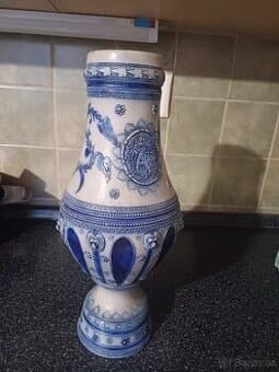 Starožitná váza kameninová secesní