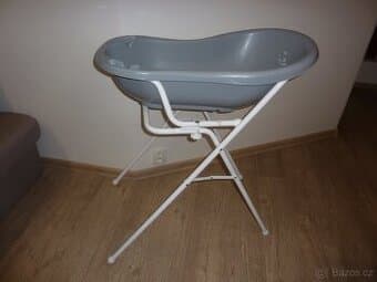 Dětská vanička se zátkou vč. kovového stojanu