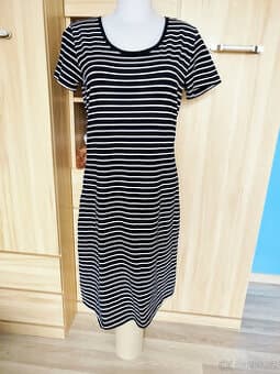 černobílé pruhované šaty, zn.Basic