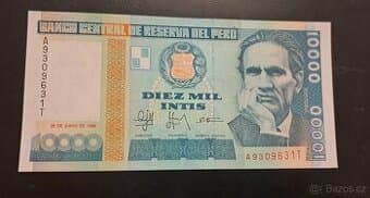 10.000 Intis, Peru, UNC