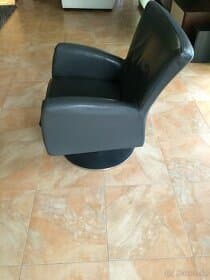 DESIGNOVÉ OTOČNÉ KŘESLO FLIP KŮŽE TORO