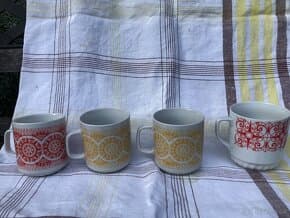 Retro hrnky, mandala