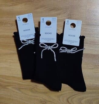 Dámské ponožky s mašličkou