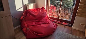 Sedací pytel červený 185/135 cm