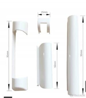 Bílé krytky Winkhaus AutoPilot, krytky oken a dveří, sada PV