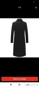 Pánský kabát, vel. L, černý, nový, rozbalený