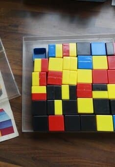 Skládací kostičková mozaika, retro, kostky, plast