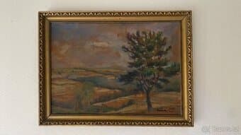 Starý malovaný obraz. Viz foto.