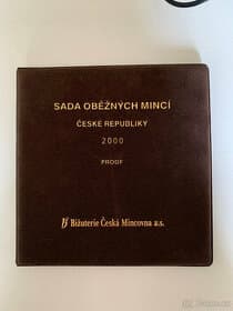 SADA OBĚŽNÝCH MINCÍ ČESKÉ REPUBLIKY 2000 PROOF