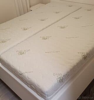 2x kvalitní matrace Aloe Vera 90x200 - TOP STAV