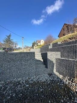 Gabiony,gabionove site,zemní práce.