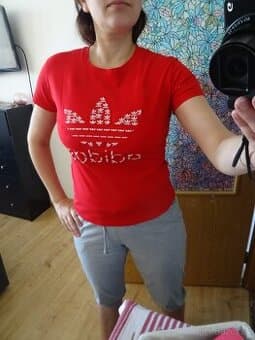 Červené tričko Adidas