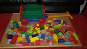 Dřevěné kostky s vozíkem dle fotek